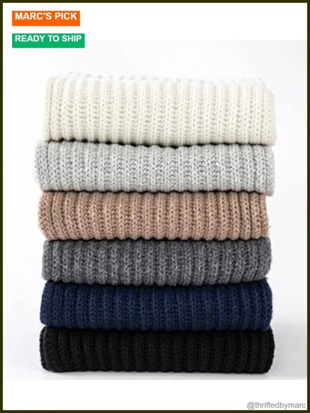 Merino Wool Beanie Scarf Set - Unisex Winter Knit Hat Scarf Set